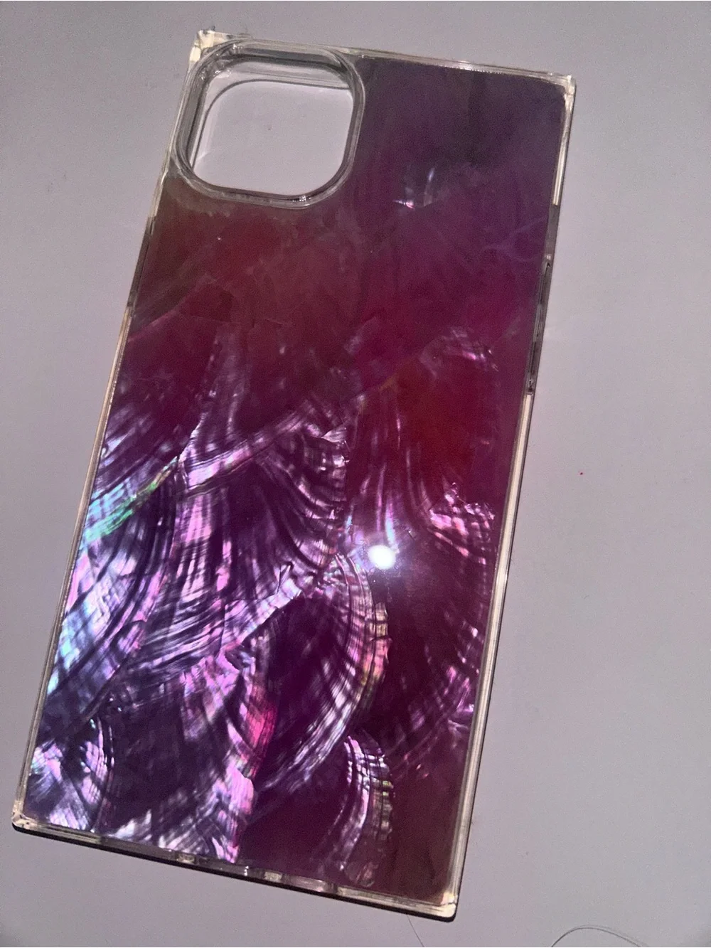 Flaunt Iridescent Pink Square Phone Case for iPhone 14 Plus